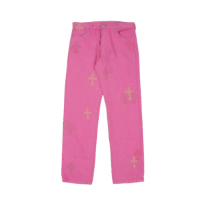 Chrome Hearts Levi's Cross Patch Denim Sex Records Neon Pink