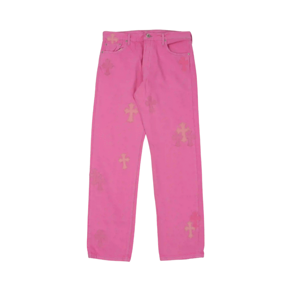 Chrome Hearts Levi's Cross Patch Denim Sex Records Neon Pink