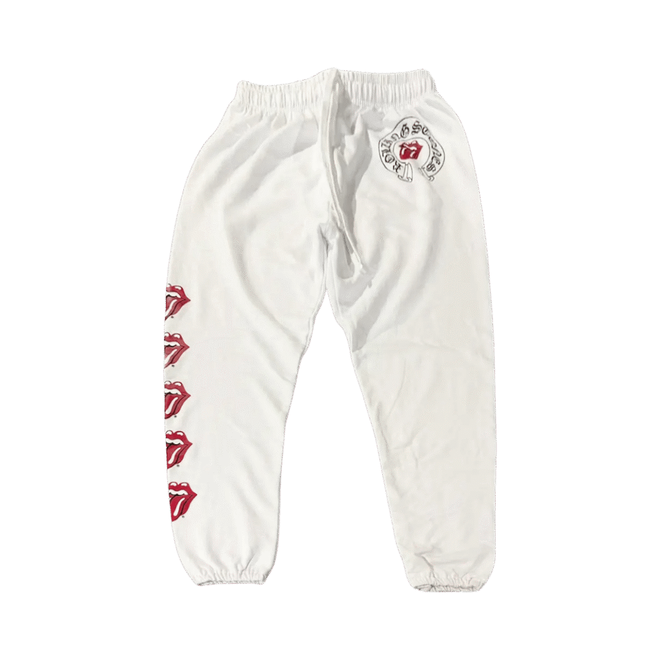 Chrome Hearts Rolling Stones Sweatpants Red/White