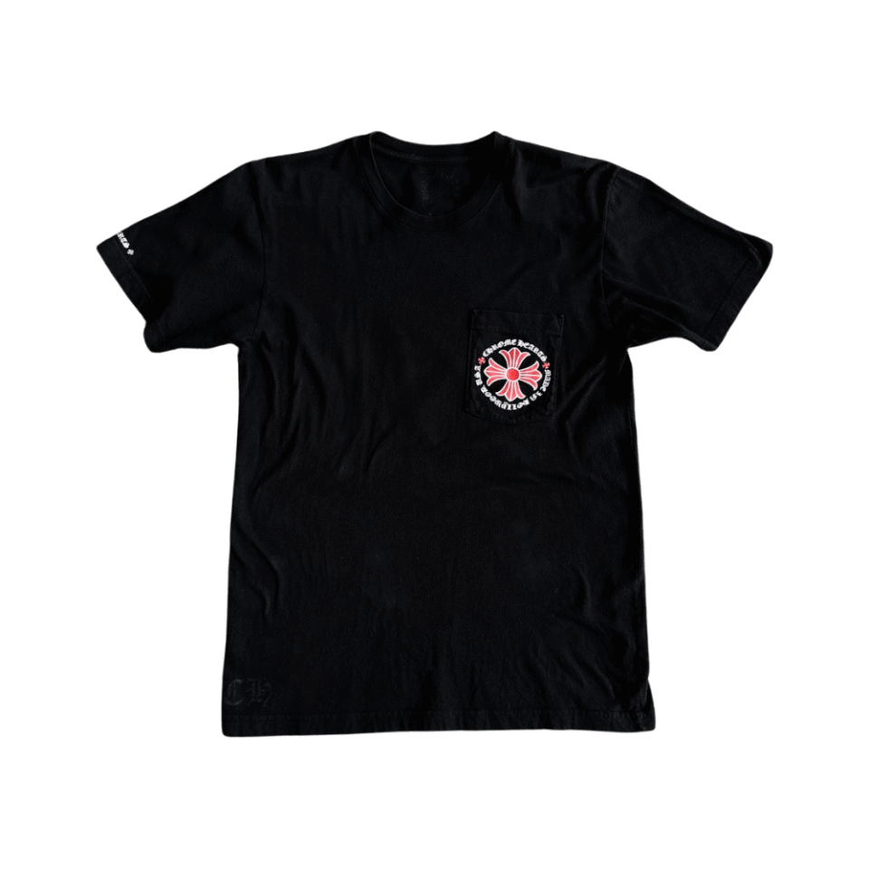 Chrome Hearts Made In Hollywood Plus Cross T-shirt Black/Red