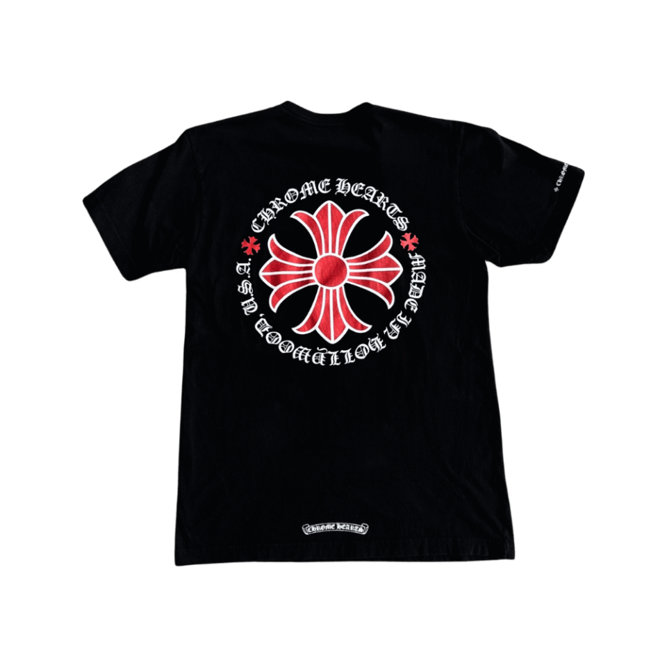 Chrome Hearts Made In Hollywood Plus Cross T-shirt Black/Red