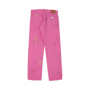 Chrome Hearts Levi's Cross Patch Denim Sex Records Neon Pink