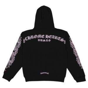Chrome Hearts Matty Boy Shoulder Logo Hoodie Black/Pink