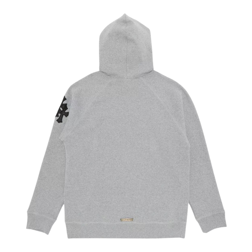 Chrome Hearts Paper Jam Cross Hoodie Heather Grey