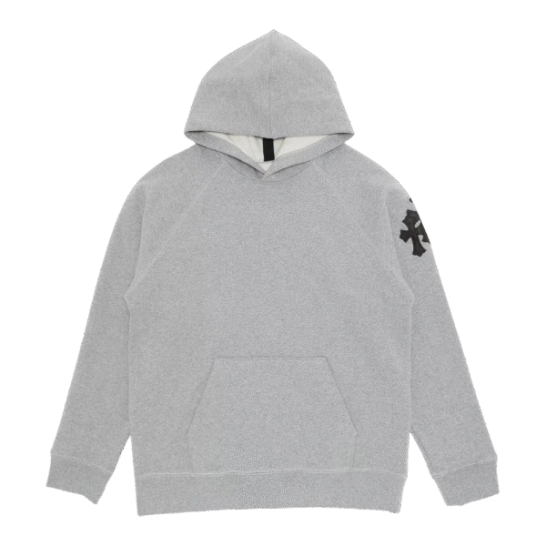 Chrome Hearts Paper Jam Cross Hoodie Heather Grey