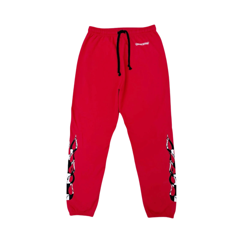 Chrome Hearts Matty Boy Flame Sweatpants Red