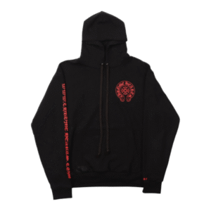 Chrome Hearts Horse Shoe Pullover Hoodie Black/Red