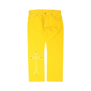 Chrome Hearts Paris Exclusive Levi's Cross Patch Jeans Yellow