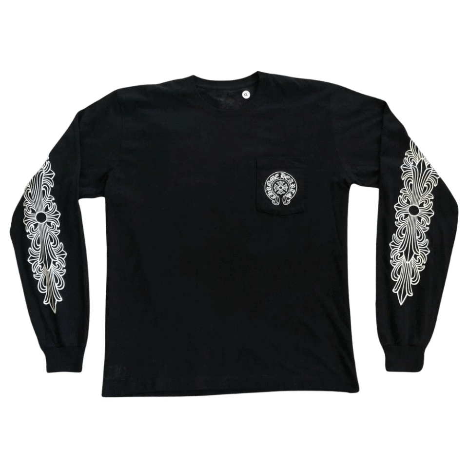 Chrome Hearts Horse Shoe L-S T-Shirt Black - F