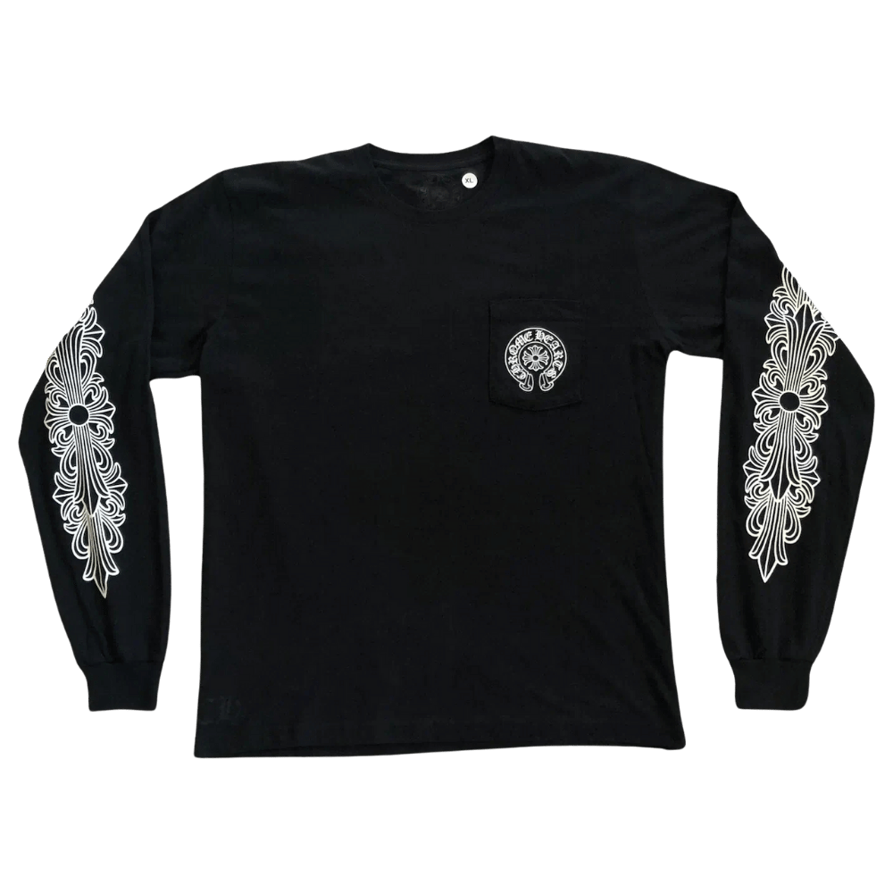 Chrome Hearts Horse Shoe L-S T-Shirt Black - F