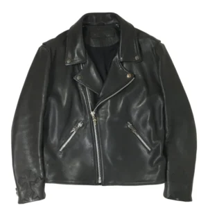 Chrome Hearts Leather Double Riders Jacket Cross Patch - F