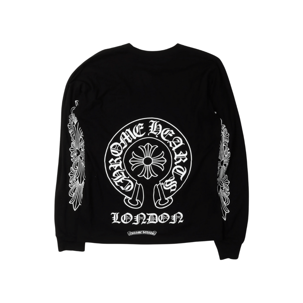 Chrome Hearts London Exclusive Horseshoe L-S T-Shirt Black - B