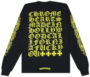 Chrome Hearts Made In Hollywood Pocket Long-Sleeve T-Shirt ‘Black - Yellow’ - B