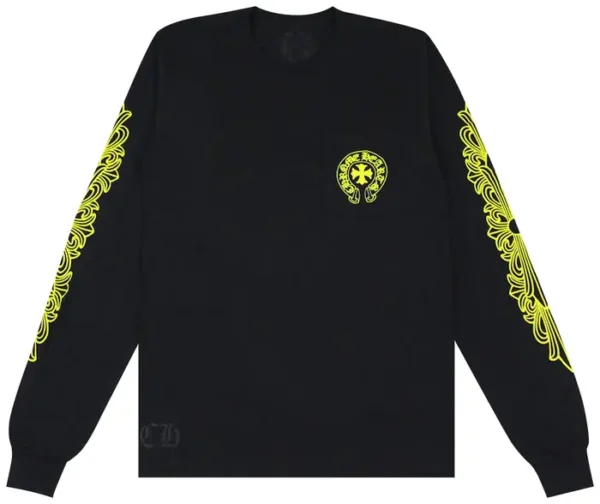 Chrome Hearts Made In Hollywood Pocket Long-Sleeve T-Shirt ‘Black - Yellow’ - F