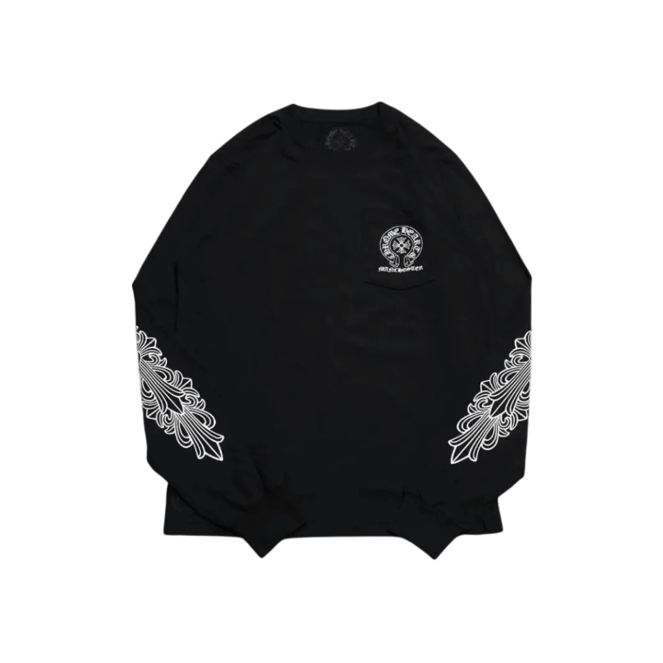 Chrome Hearts Manchester Horse Shoe Pocket Logo T-Shirt Black - F