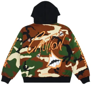 Chrome Hearts Matty Boy Caution Zip Up Hoodie ‘Camo’