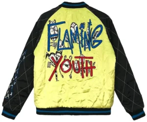 Chrome Hearts Matty Boy Flaming Young Reversible Souvenir Jacket Yellow & Black - B