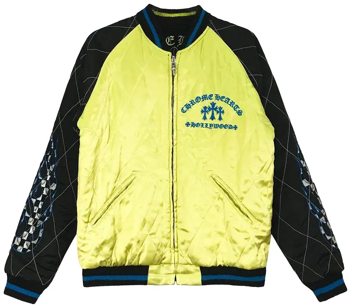 Chrome Hearts Matty Boy Flaming Young Reversible Souvenir Jacket Yellow/Black