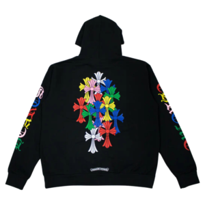 Chrome Hearts Multi Color Cross Cemetery Hoodie Black - B