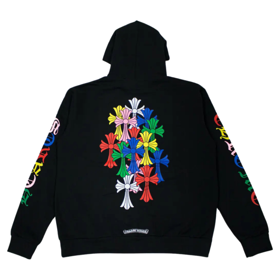 Chrome Hearts Multi Color Cross Cemetery Hoodie Black