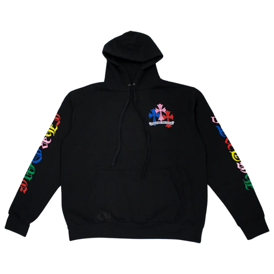 Chrome Hearts Multi Color Cross Cemetery Hoodie Black - F