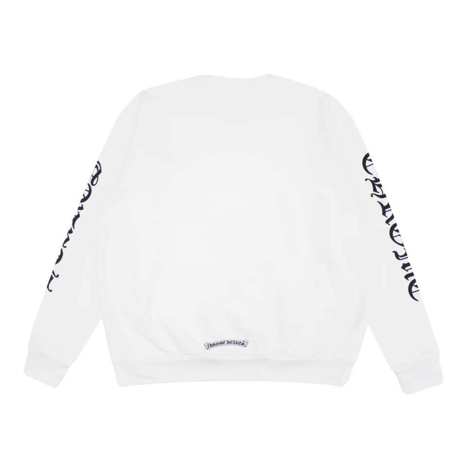 Chrome Hearts Neck Letters Sweatshirt White