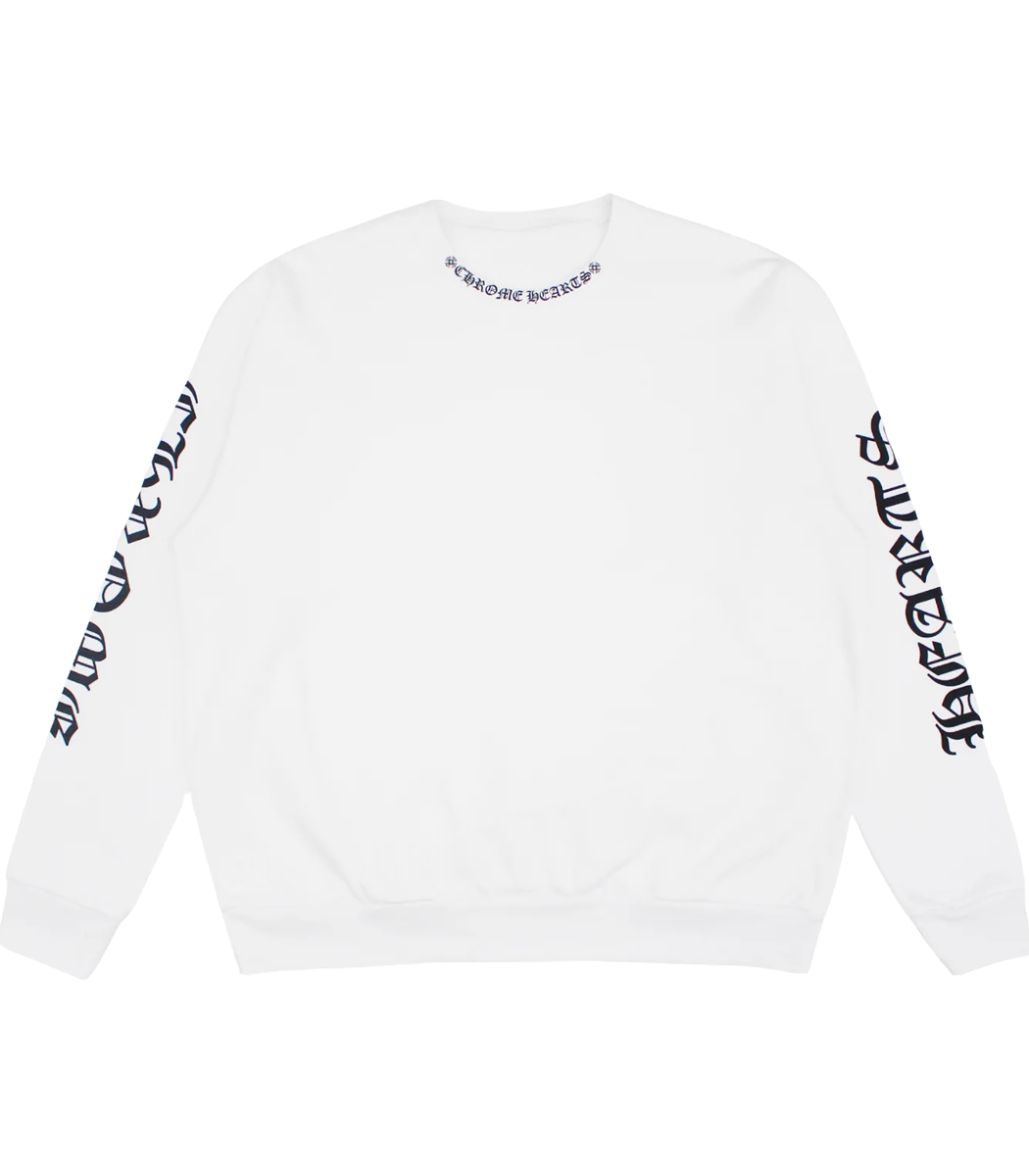 Chrome Hearts Neck Letters Sweatshirt White - F
