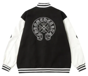 Chrome Hearts New Varsity Jacket Black & White - B