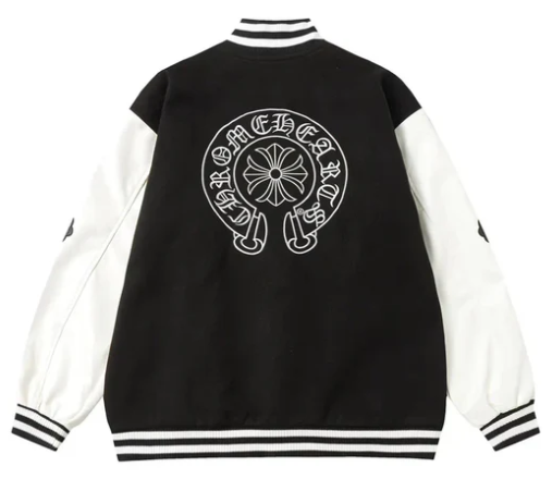 Chrome Hearts New Varsity Jacket Black & White - B
