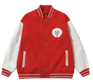 Chrome Hearts Red Cross Varsity Jacket White Sleeve Gothic Coat - F