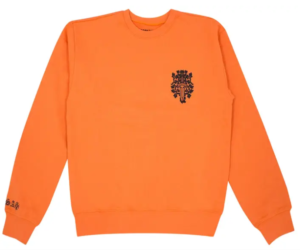 Chrome Hearts Vine Dagger Crewneck Sweatshirt 'Orange & Black' - F