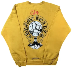 Chrome Hearts x Matty Boy Call Me Sweatshirt ‘Yellow’ - B