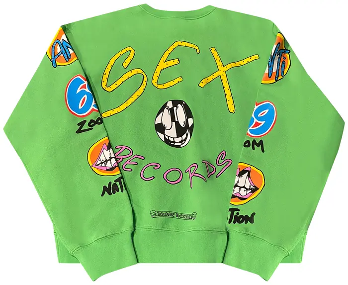 Chrome Hearts x Matty Boy Sex Records Crewneck ‘Green'