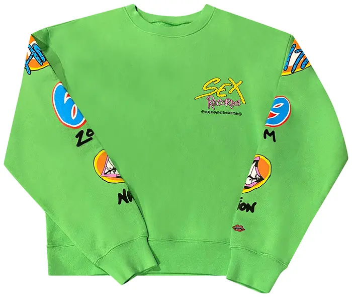 Chrome Hearts x Matty Boy Sex Records Crewneck ‘Green’ - F