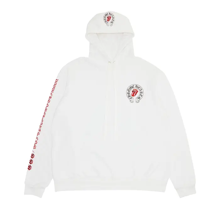 Chrome Hearts x Rolling Stone Lips Online Exclusive Hoodie White