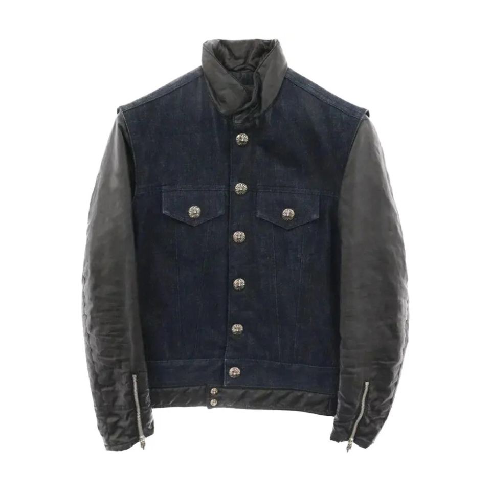 Chrome Hearts Hybrid Denim Jacket Blue/Gray