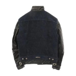 Chrome Hearts Hybrid Denim Jacket Blue & Gray