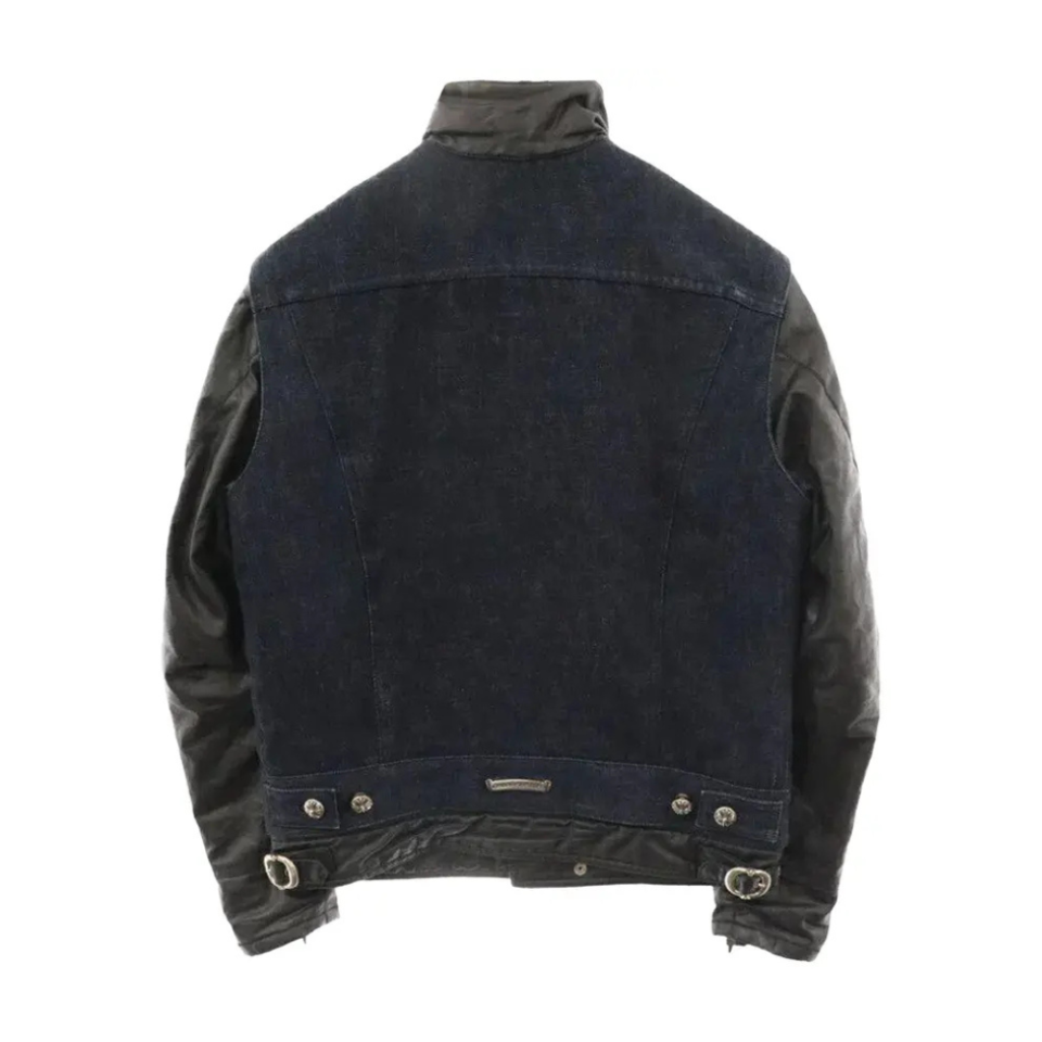 Chrome Hearts Hybrid Denim Jacket Blue & Gray