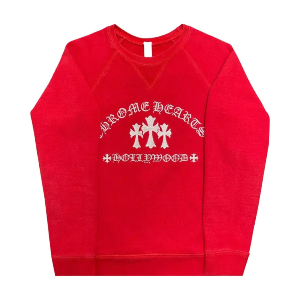 Chrome Hearts King Taco Crewneck Sweatshirt Red