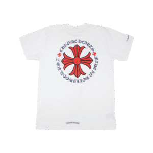 Chrome Hearts Made In Hollywood Plus Cross T-Shirt White/Red