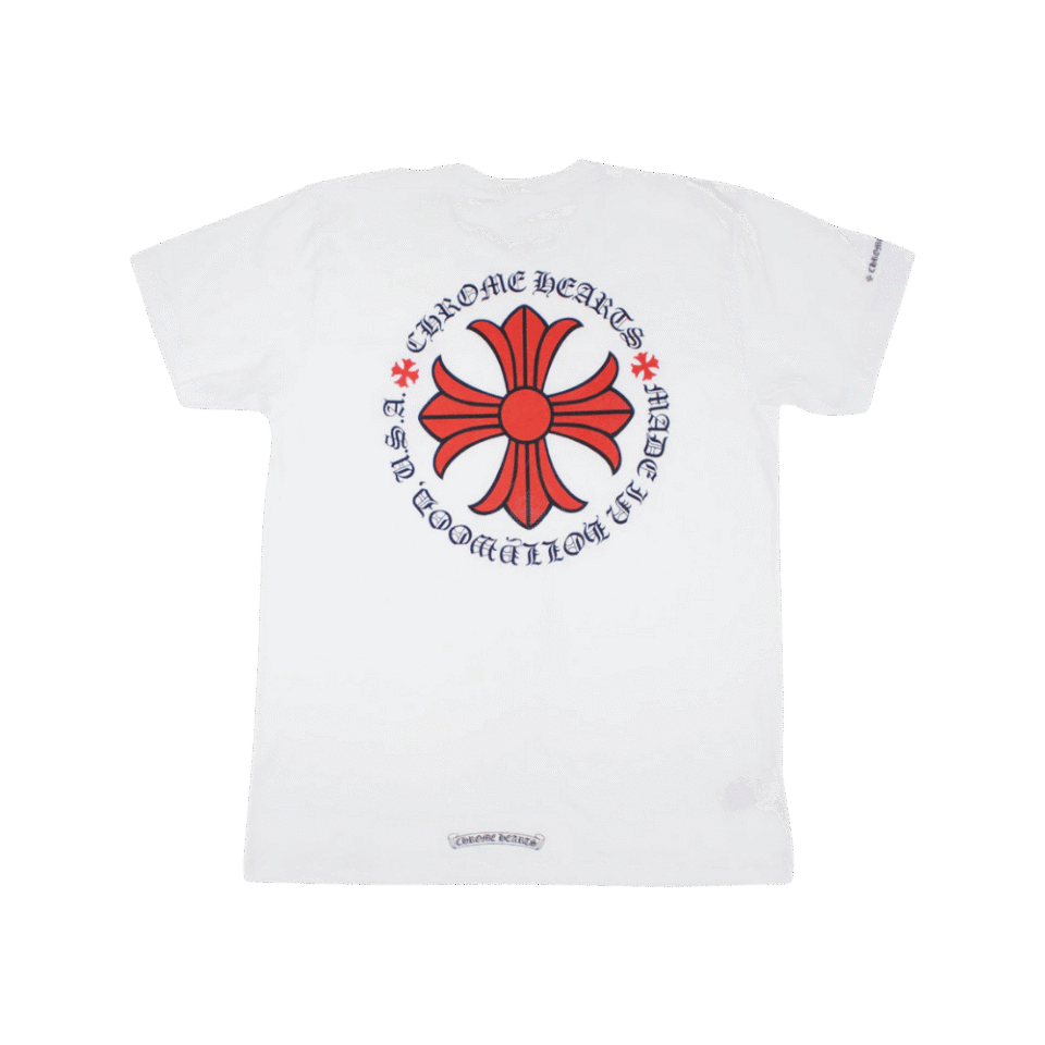 Chrome Hearts Made In Hollywood Plus Cross Tee White/Red
