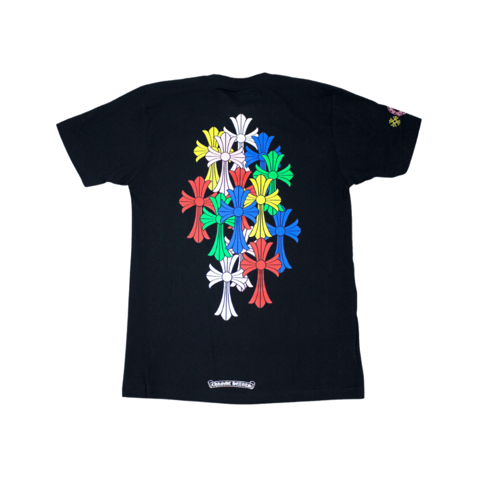 Chrome Hearts Multi Color Cross Cemetery T-shirt Black