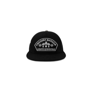 Chrome Hearts Arc Cross Patch Trucker Cap Black
