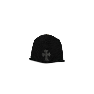 Chrome Hearts Cross Patch Knit Beanie Black