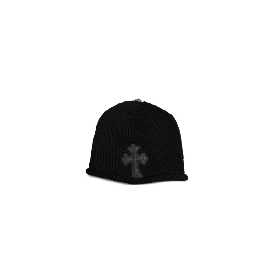 Chrome Hearts Cross Patch Knit Beanie Black